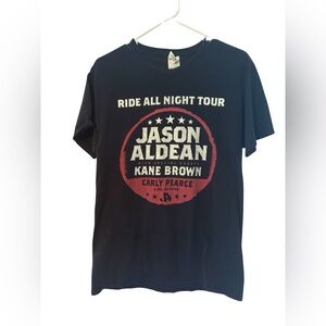 Jason Aldean/Kane Brown Black and Red Short Sleeve Tees